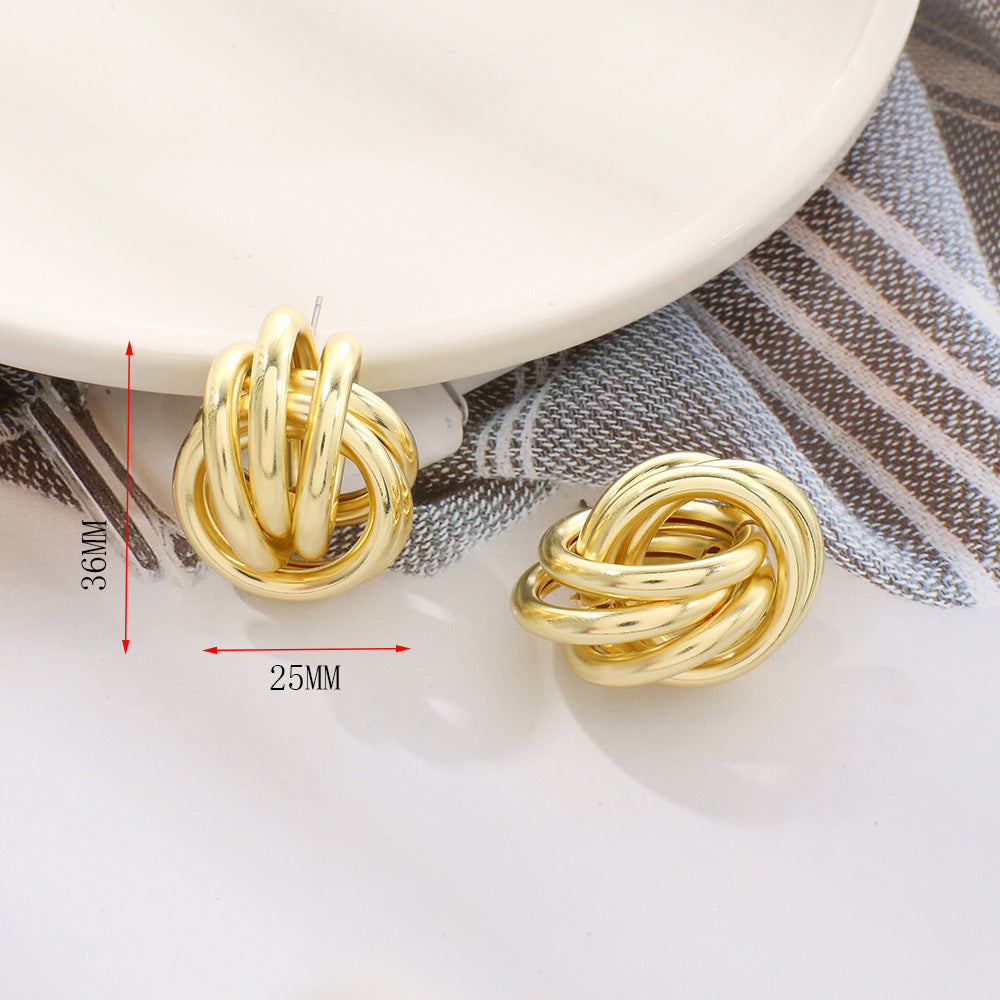 Damen Ohrstecker mit elegantem Knoten-Design Shop Nory