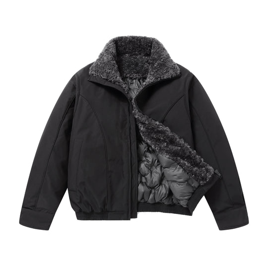 Herren Kurz geschnittene Thermobomberjacke mit hohem Teddykragen Shop Nory