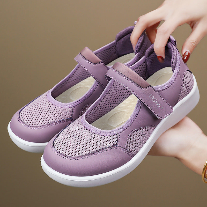 Damen Modische Sneaker mit Klettverschluss