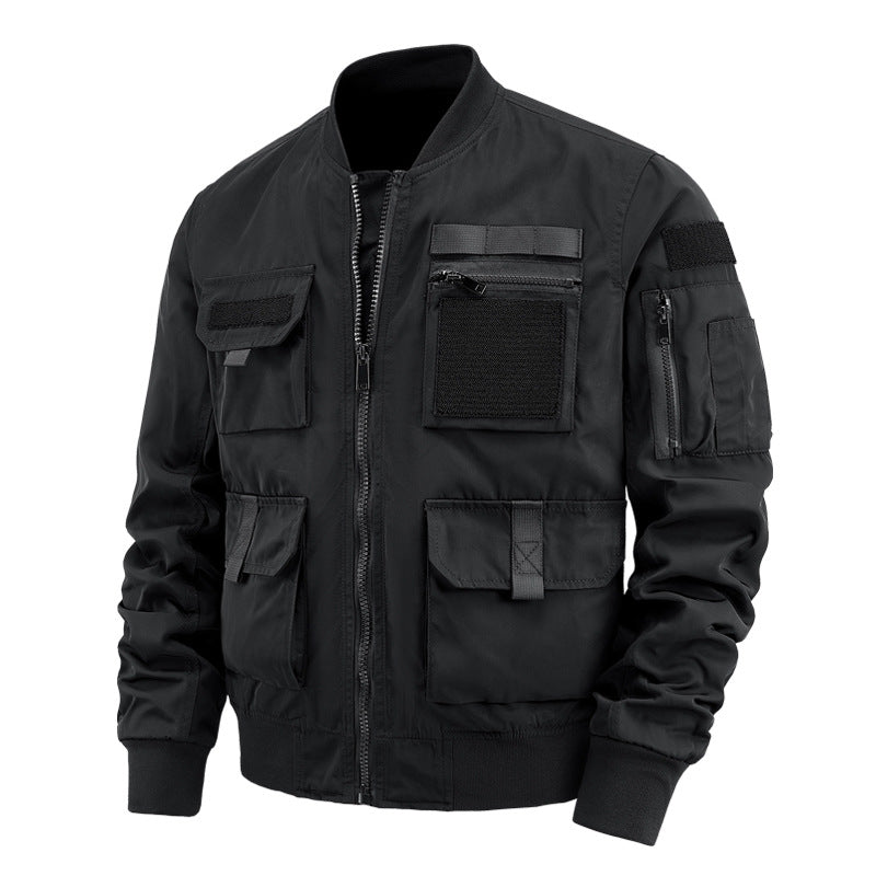 Herren taktische Bomberjacke mit Multi-Taschen und robustem Reißverschluss Shop Nory