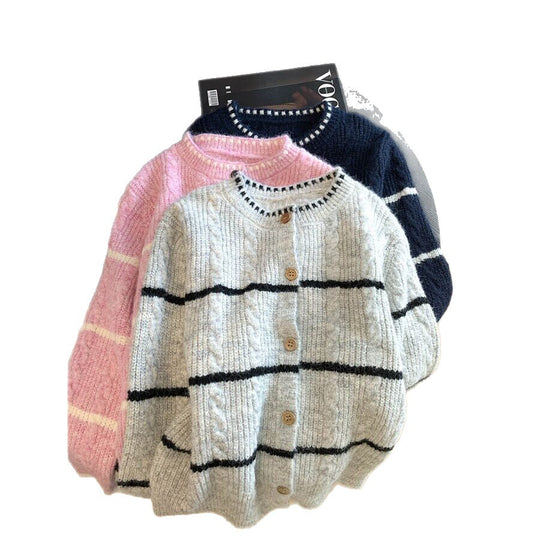 Damen Gemütlicher Strickcardigan mit Knopfleiste Shop Nory