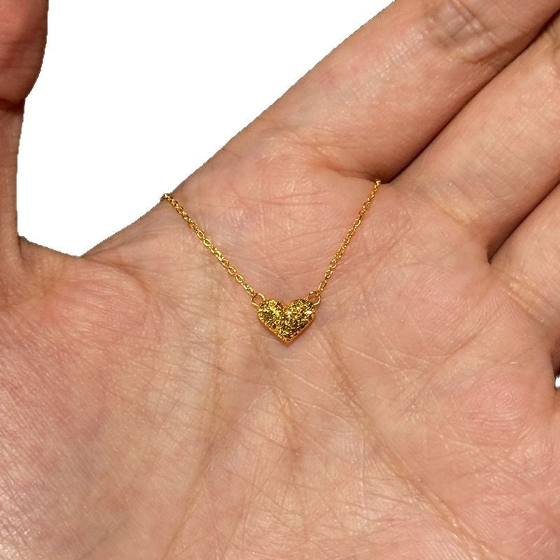 Damen zarte Herz-Halskette aus Gold Shop Nory
