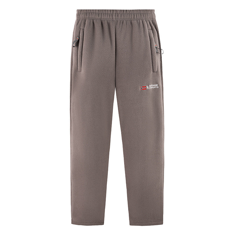 Damen Bequeme Thermo-Fleece-Jogginghose mit Gummibund und Reißverschlusstaschen Shop Nory