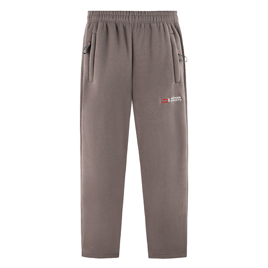 Damen Bequeme Thermo-Fleece-Jogginghose mit Gummibund und Reißverschlusstaschen Shop Nory