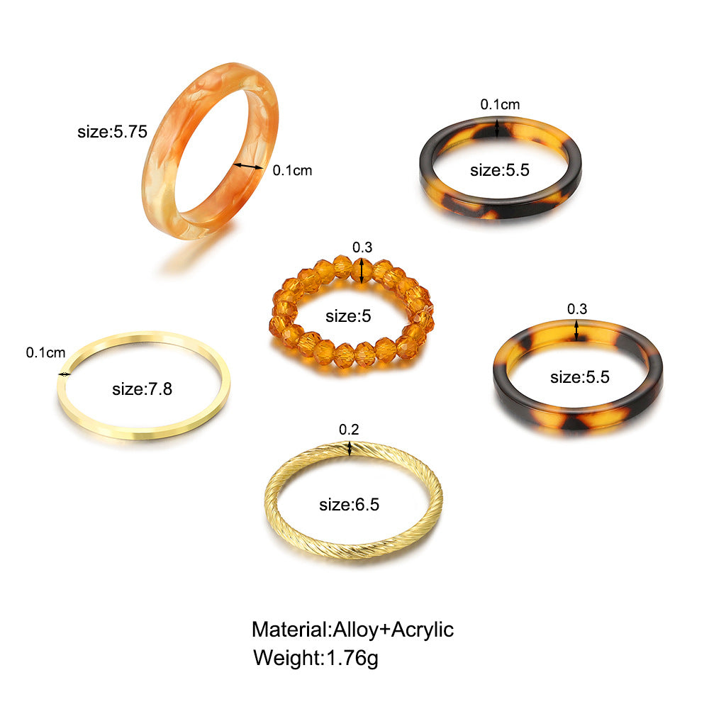 Damen Designer Ring-Set aus hochwertigem Material Shop Nory