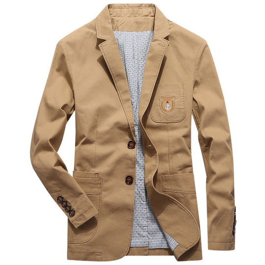 Herren legeres Baumwoll-Sakko im Worker-Style mit Brustpatch und aufgesetzten Taschen Shop Nory