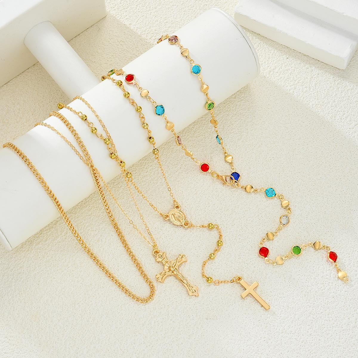 Damen Halskette mit bunten Edelstein-Anhängern und elegantem Design Shop Nory