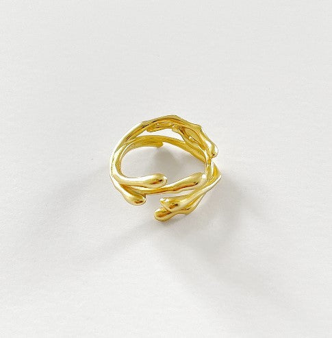 Damen Ring im organischen Design mit geschwungenen Elementen Shop Nory