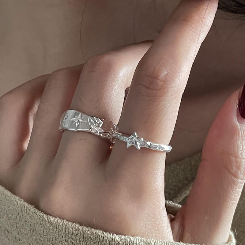 Damenring mit strahlendem Sternenmuster und feiner Detailverarbeitung Shop Nory