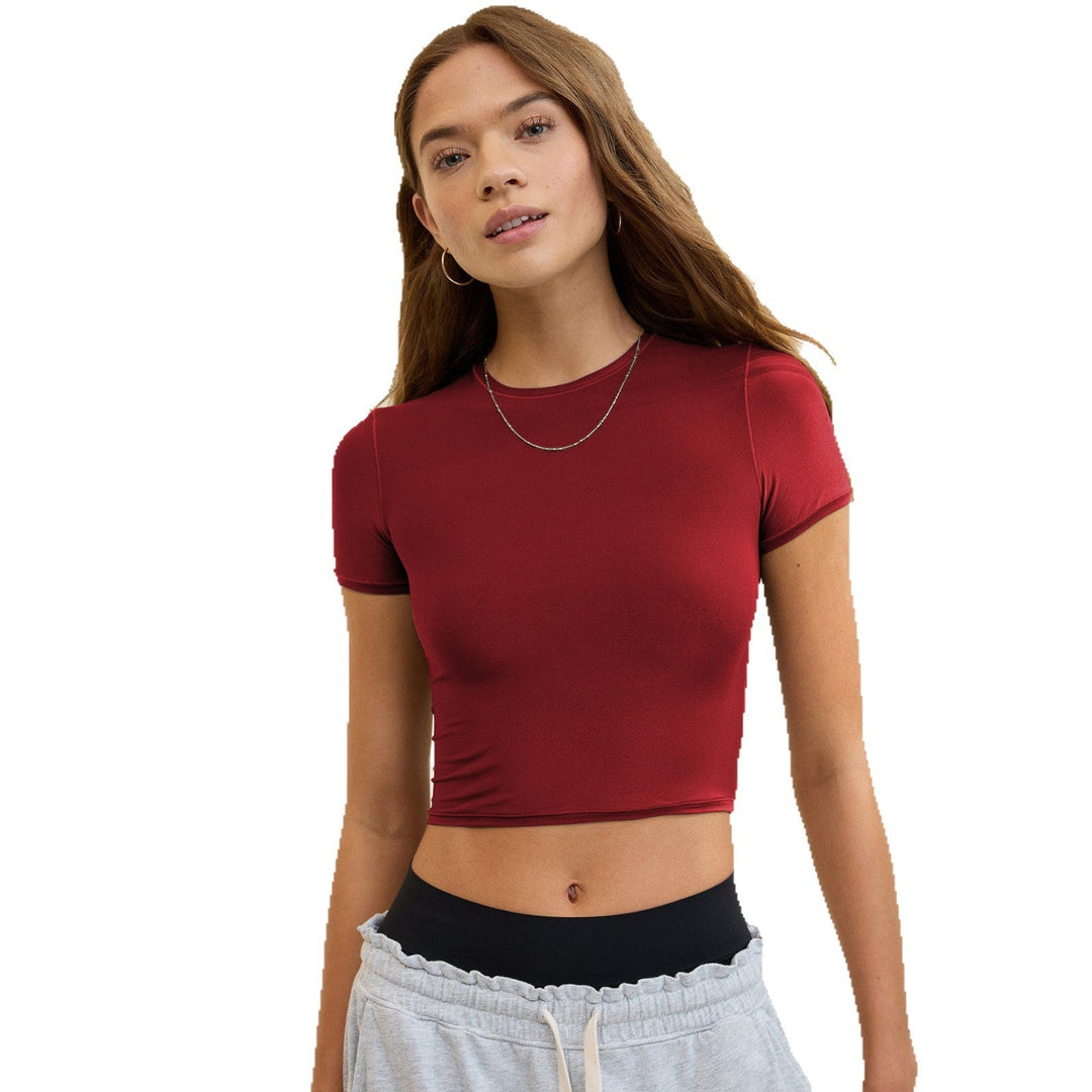 Damen Crop T-Shirt mit figurbetontem Schnitt