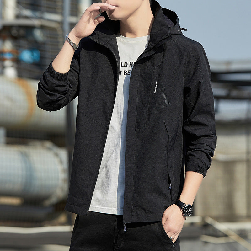 Herren Leichte Kapuzen-Softshelljacke mit winddichter Membran und minimalistischem Urban‑Schnitt Shop Nory