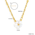 Damen elegante Halskette mit floralem Perlenanhänger und funkelnden Zirkonia Shop Nory