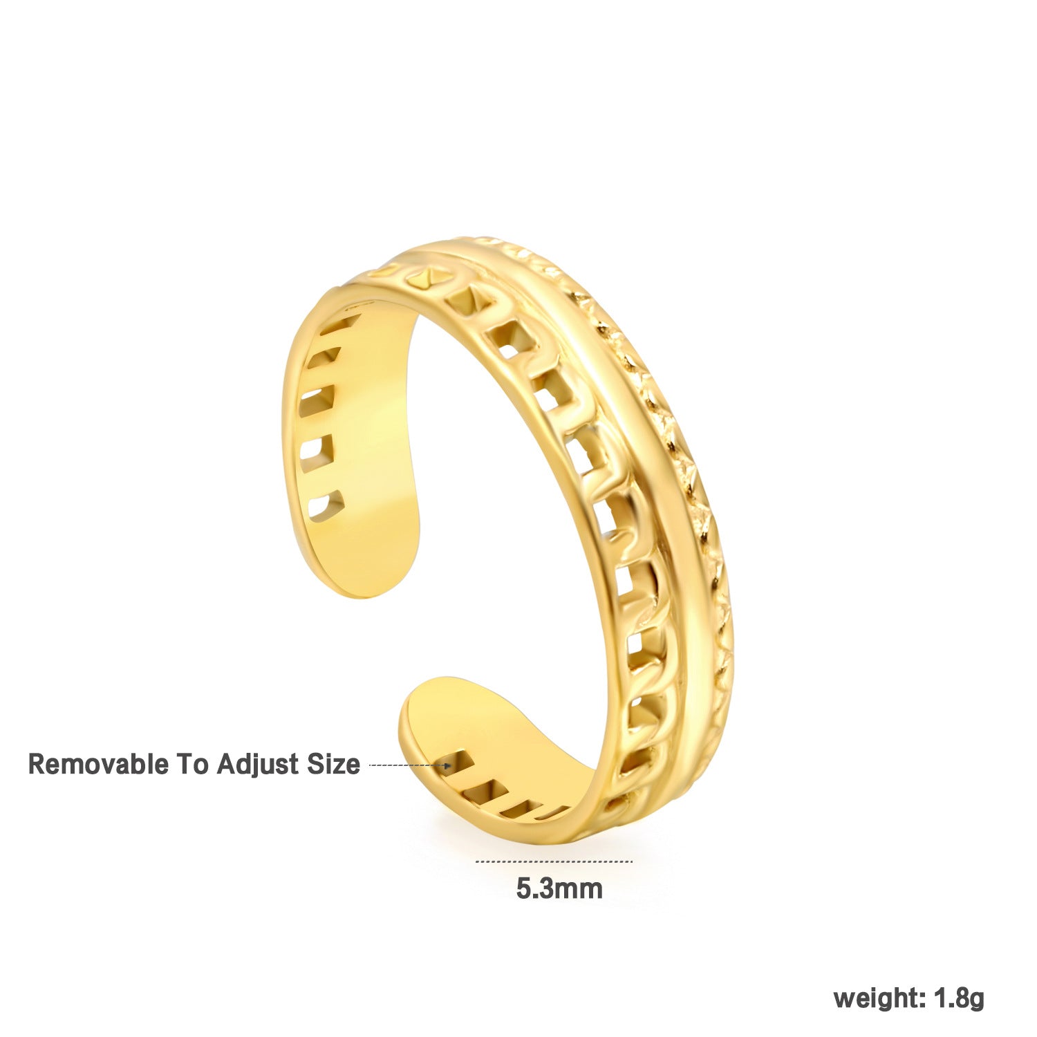 Damen einstellbarer Ring mit kunstvollem Blumenmuster Shop Nory