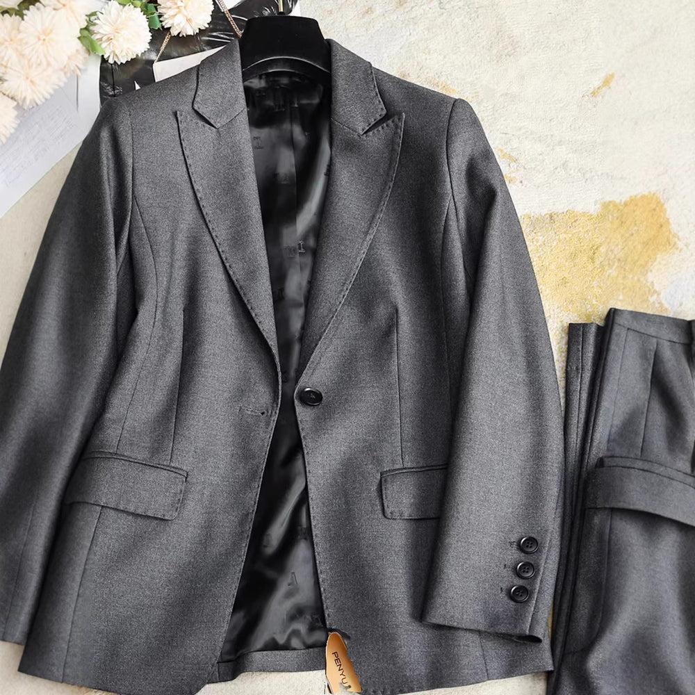 Damen Elegantes Blazer- und Hosen-Set Shop Nory