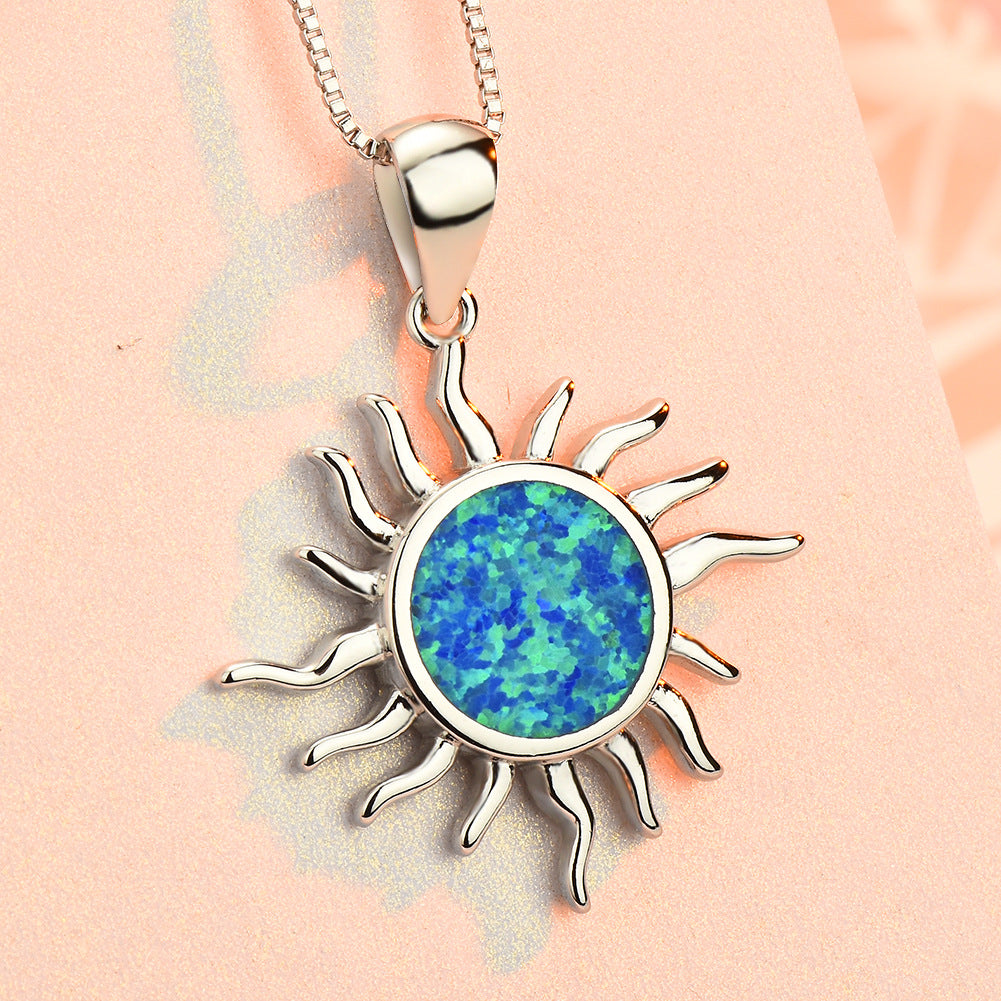 Damen Sonnenanhänger mit kunstvollem Opal-Design Shop Nory