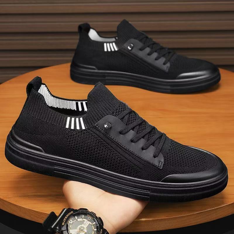 Herren Low-Top Strick-City-Sneaker mit elastischem Schaft, seitlichem Reißverschluss und stoßdämpfender Gummisohle Shop Nory