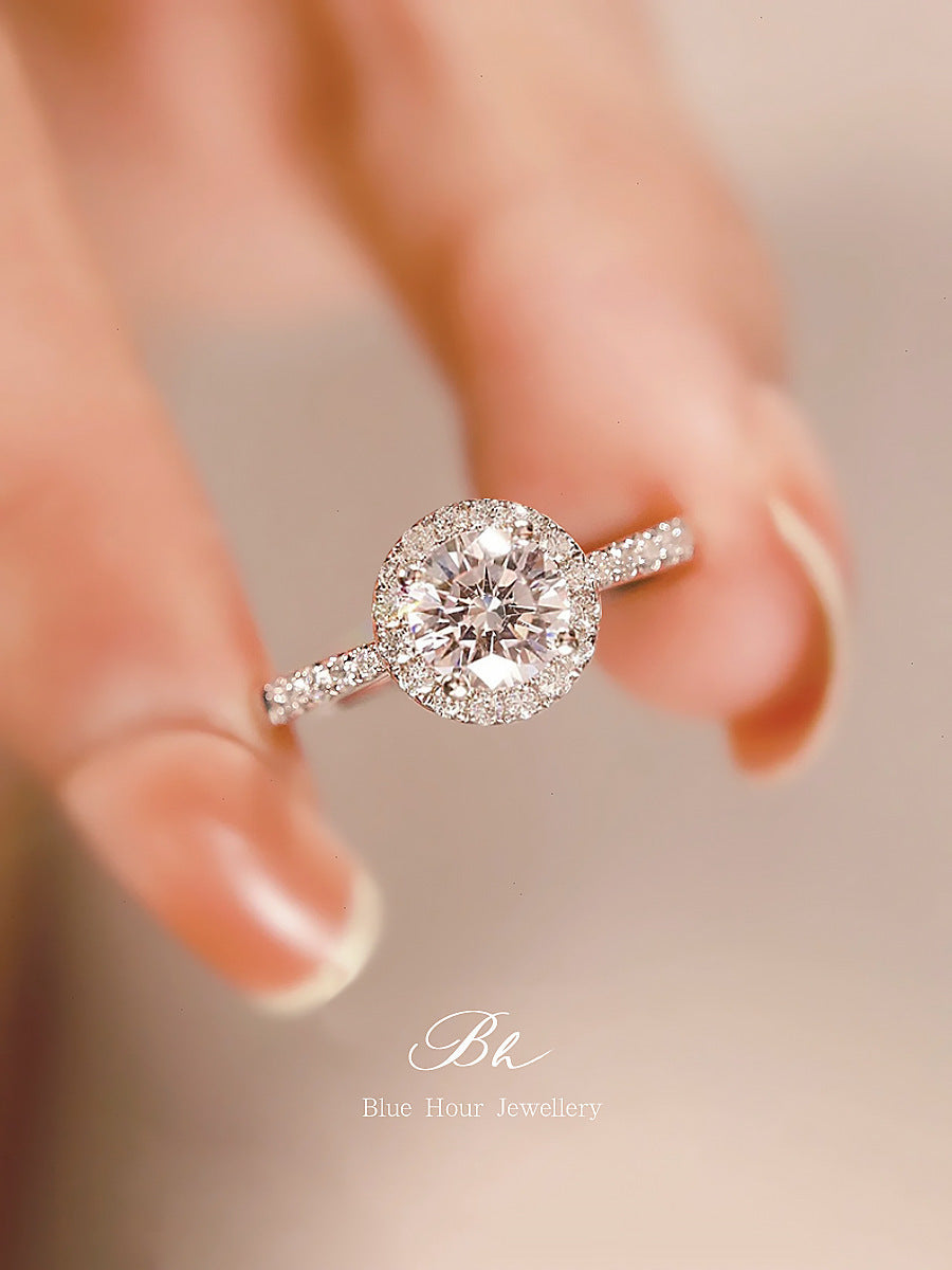 Damen eleganter Solitaire-Ring mit funkelndem Zirkonia-Shop Nory