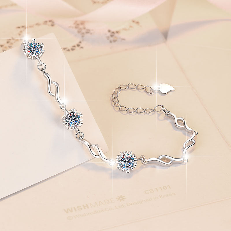 Damen glamouröses Armband mit funkelnden Kristallen Shop Nory