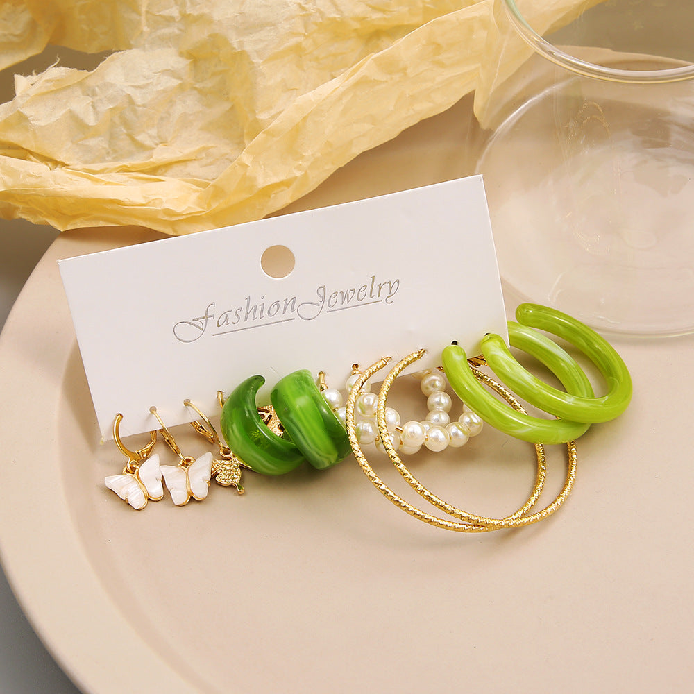 Damen Ohrringe im stylischen Set mit verschiedenen Designs Shop Nory