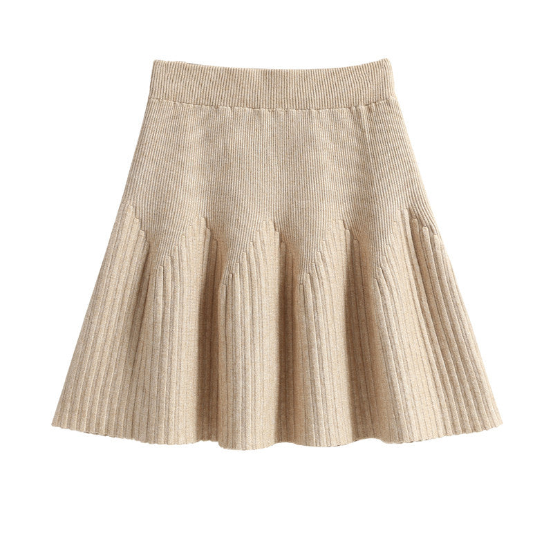 Damen Plissee-Rock mit weichem Material und elegantem Wellenmuster Shop Nory