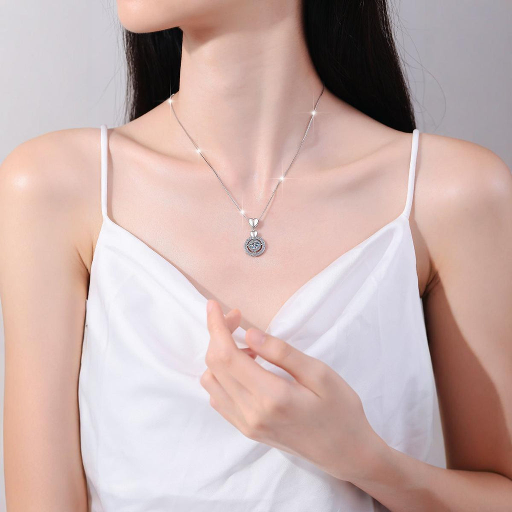 Damen Halskette mit Herzanhänger und funkelndem Zirkonia Shop Nory