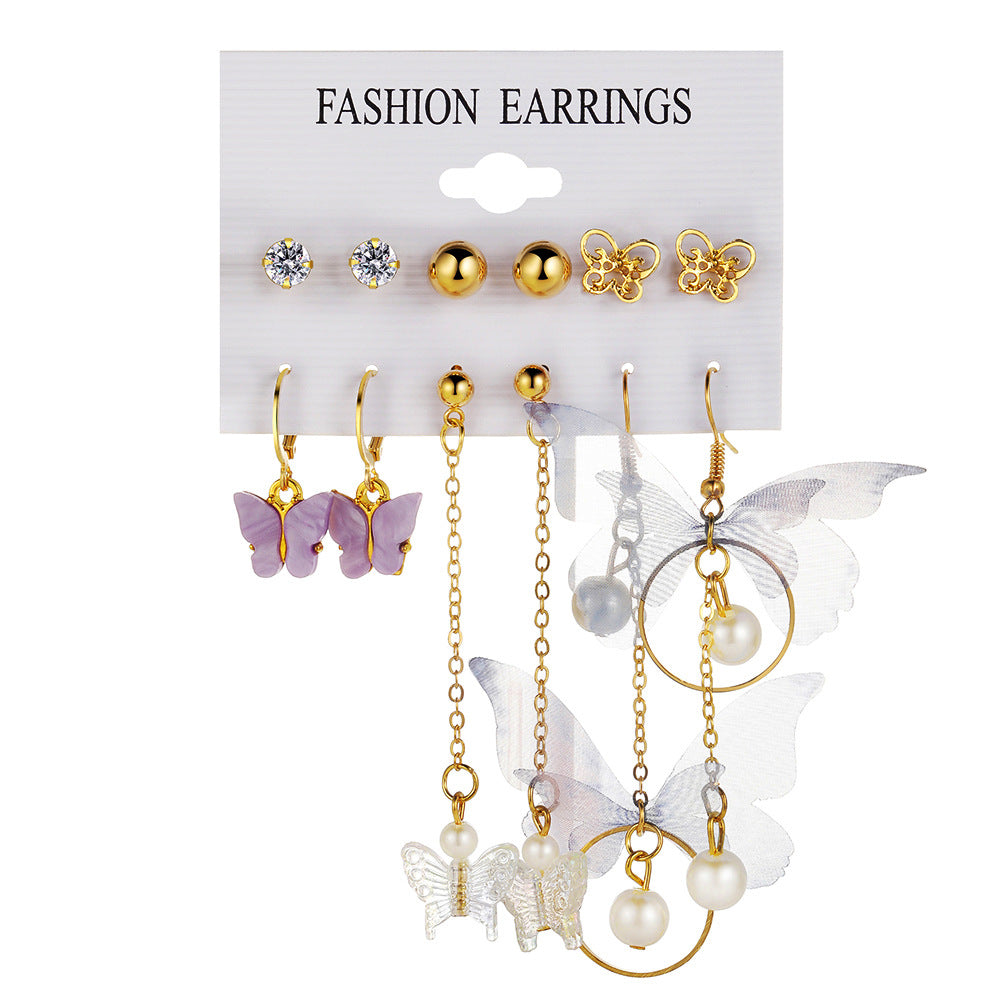 Damenohrringe mit charmanten Schmetterlingsdesigns und funkelnden Akzenten Shop Nory