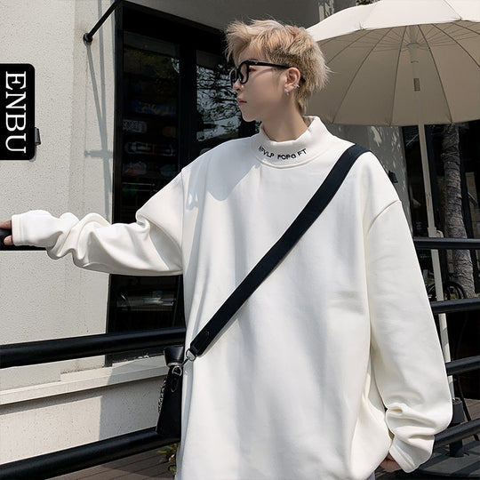 Herren Oversized Stehkragen-Sweatshirt aus Baumwoll-Mix mit Drop-Shoulder Shop Nory