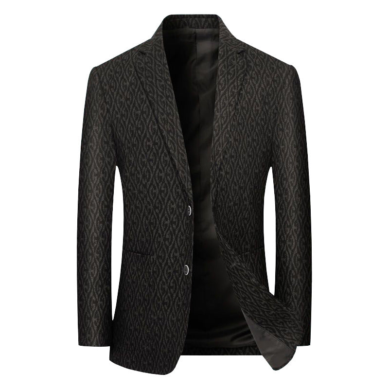 Herren Einreihiges Jacquard-Sakko mit schmaler Silhouette und feiner Struktur Shop Nory