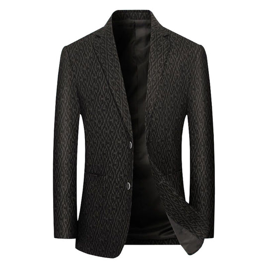 Herren Einreihiges Jacquard-Sakko mit schmaler Silhouette und feiner Struktur Shop Nory