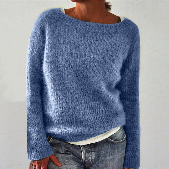 Damen nan kuscheliger Grobstrickpullover mit Rundhalsausschnitt und lockerem Oversize-Schnitt Shop Nory