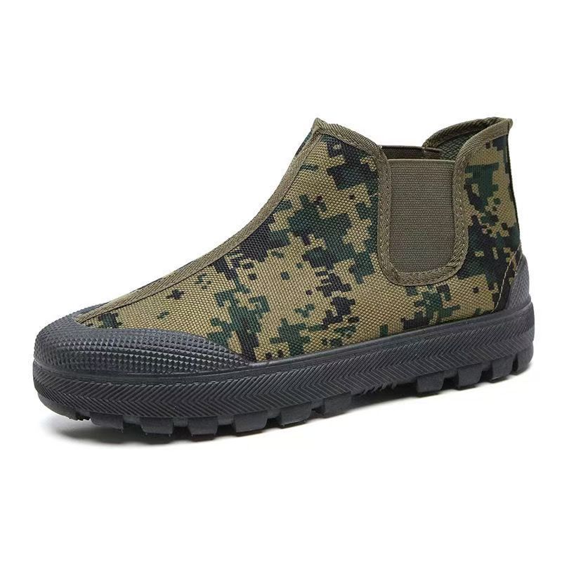 Damen robuste Gummistiefel mit rutschfester Sohle und camouflierte Oberfläche