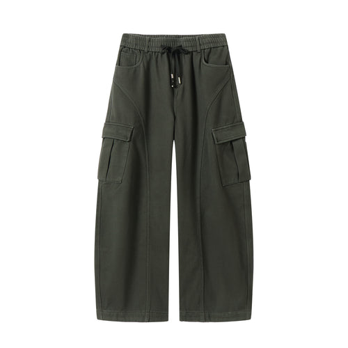 Herren Weite Cargo-Hose mit Kordelbund und Mehrfachpattentaschen Shop Nory