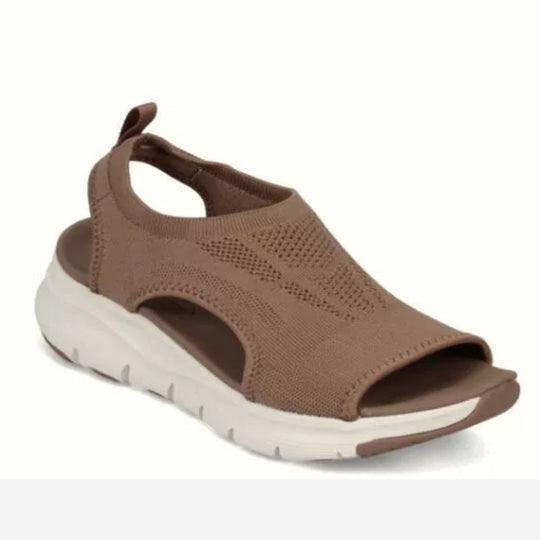 Damen Komfortable Sandaletten mit atmungsaktiver Strickoberfläche und ergonomischem Fußbett