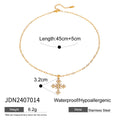 Damen Halskette mit funkelndem Kreuz-Anhänger aus hypoallergenem Edelstahl Shop Nory