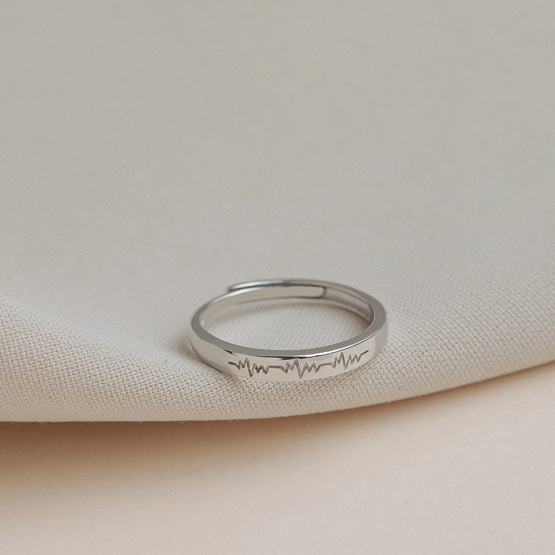 Damen Zeitloser Ring mit Herzschlag-Motiv Shop Nory