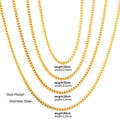 Damen Edelstahl-Halskette mit goldplattiertem Gliederdesign Shop Nory