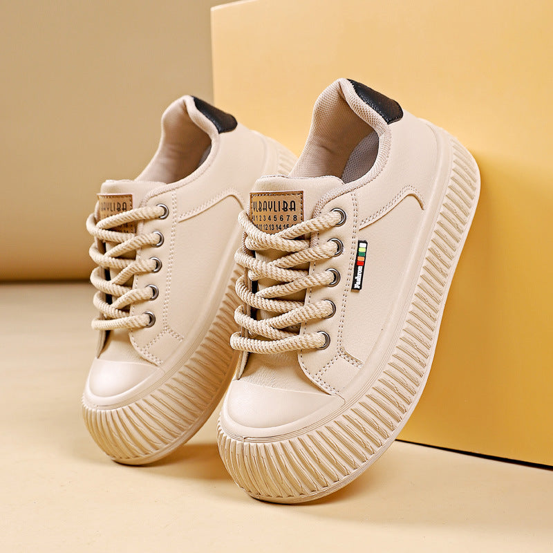 Damen Sneakers mit rutschfester Sohle und extra dicker Profilsohle