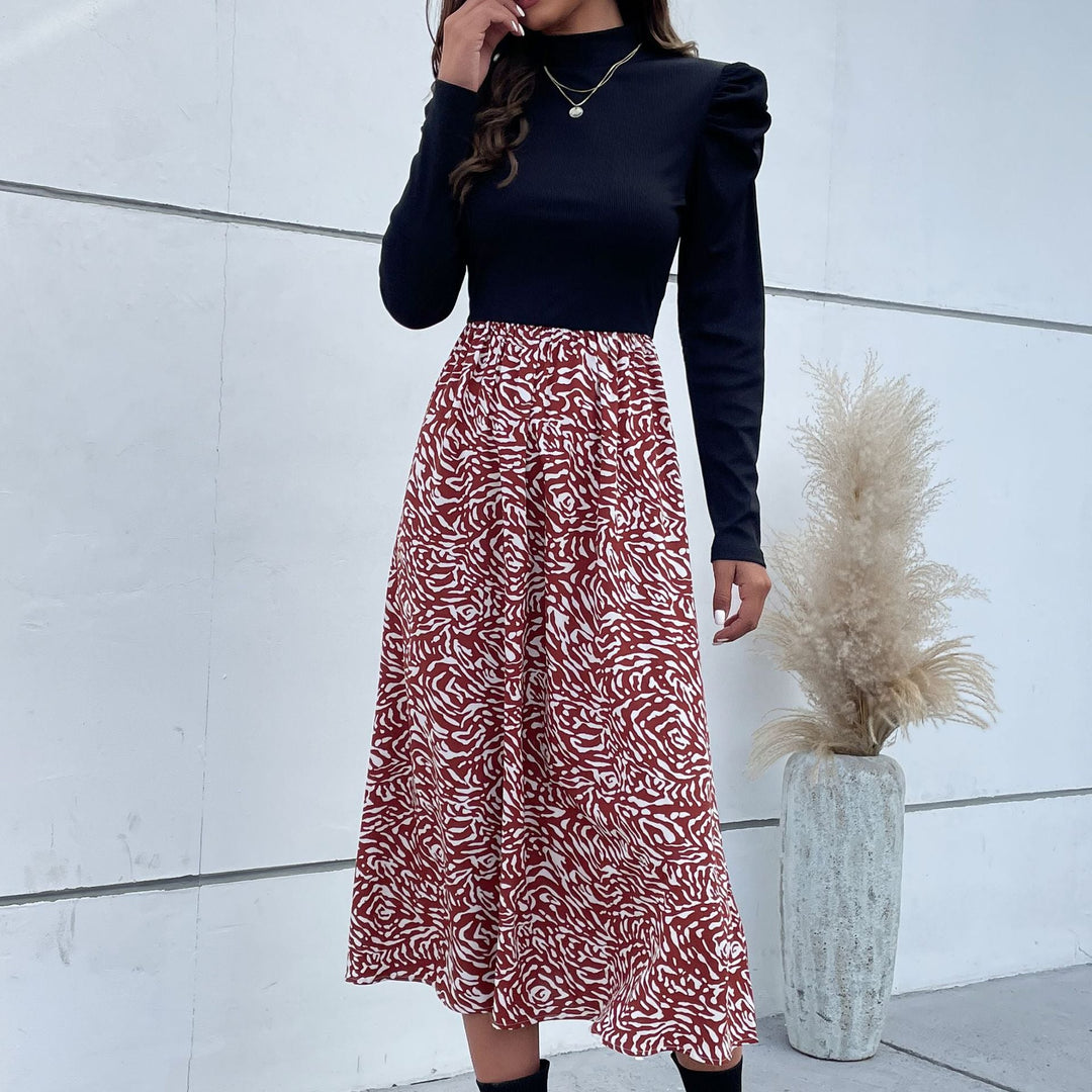 Damen Feinstrick-Longsleeve mit Stehkragen und Puffärmeln Shop Nory