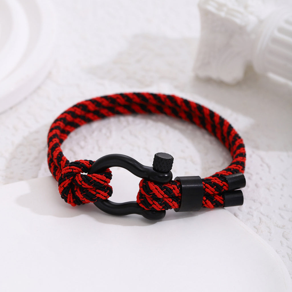 Herrenarmband aus geflochtenem Paracord mit stylischem Metallverschluss Shop Nory