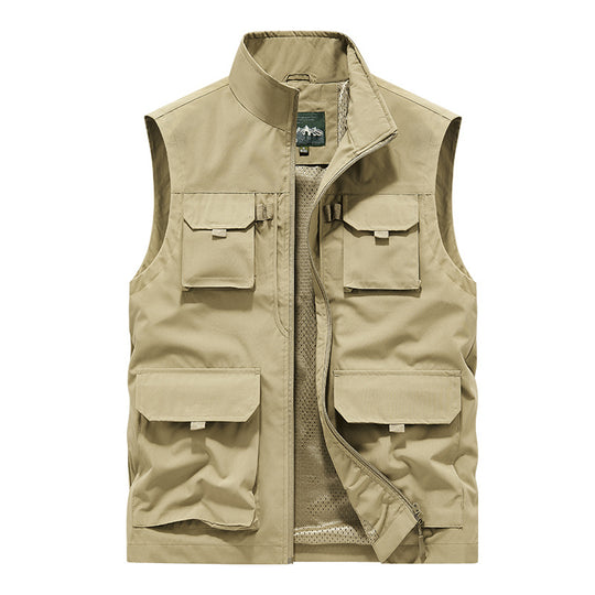 Herren Multifunktionale Outdoorweste mit Mehrfach-Taschen und atmungsaktivem Meshfutter Shop Nory