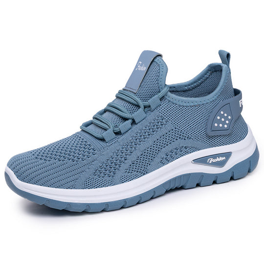Damen nan sockenähnlicher Strick-Fit Sneaker mit elastischer Schnürung, gelochter Fersenverstärkung und dämpfender Plateau-Sohle Shop Nory