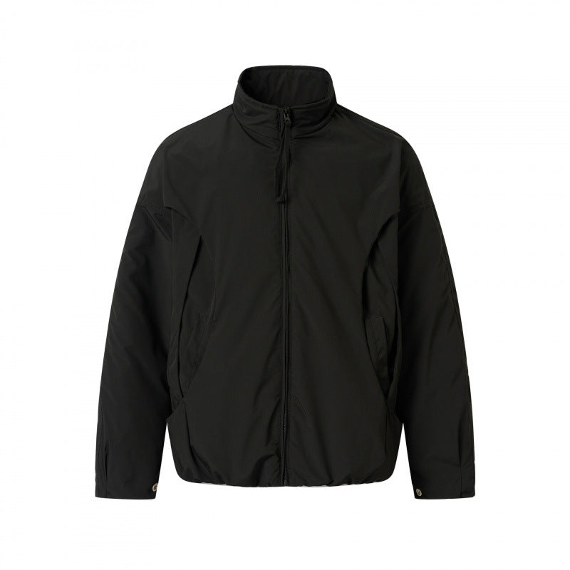 Unisex Leichter technischer Blouson mit Stehkragen, durchgehendem Reißverschluss und Tunnelzugsaum Shop Nory