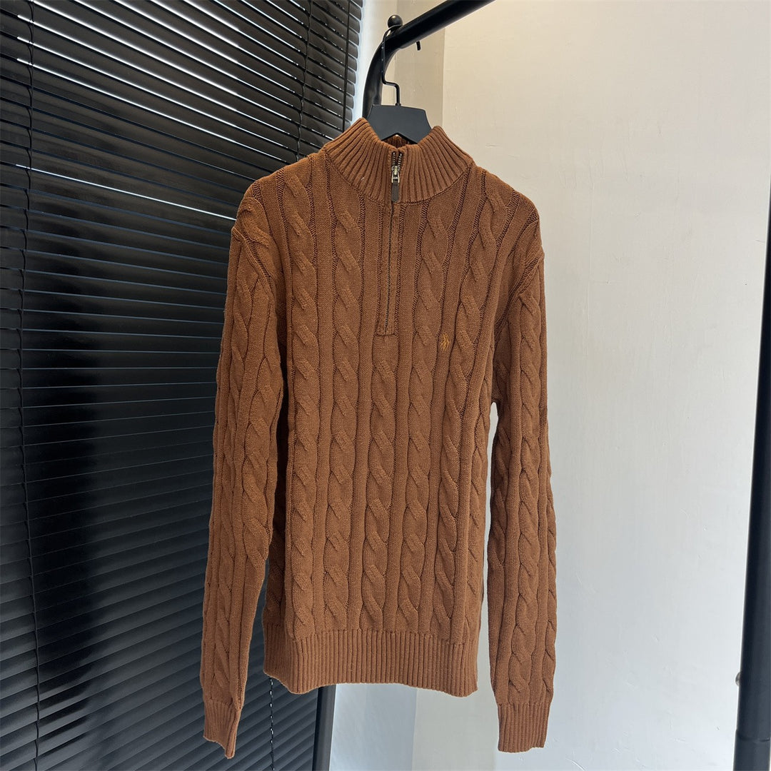 Damen Modischer Strickpullover mit Stehkragen Shop Nory