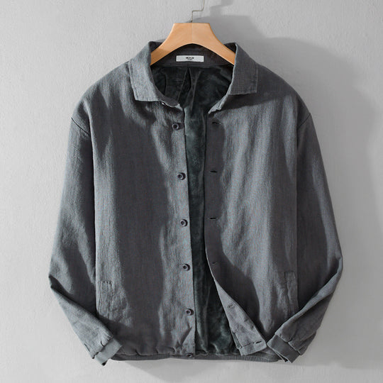 Herren Gefütterte Overshirt-Jacke aus Leinen-Mix Shop Nory