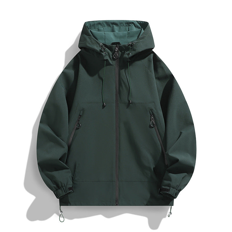 Herren Technische Wind- und Wasserabweisende Kapuzenjacke mit verstellbarem Saum Shop Nory
