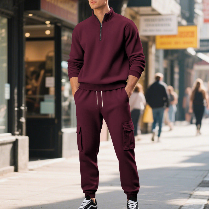 Herren nan kuschelige Cargostil-Jogginghose aus Fleece mit Kordelzug und Aufsatztaschen Shop Nory