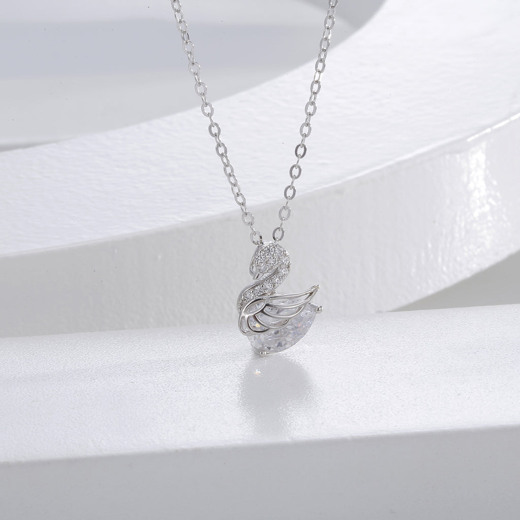 Damen Halskette mit eleganter Schwanenansicht Shop Nory