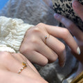 Damen zierlicher Goldring mit funkelndem Zirkonia Shop Nory