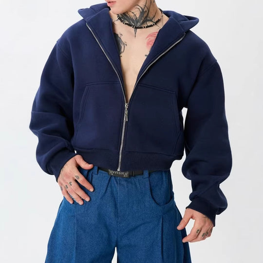 Damen Modischer Zip-Hoodie mit Oversized Schnitt