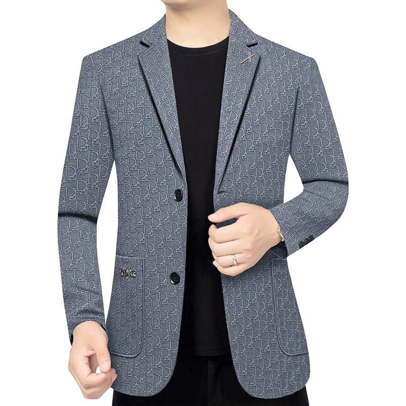 Herren Modernes Einreihiges City-Blazer mit aufgesetzten Taschen und leichter Halbfütterung Shop Nory